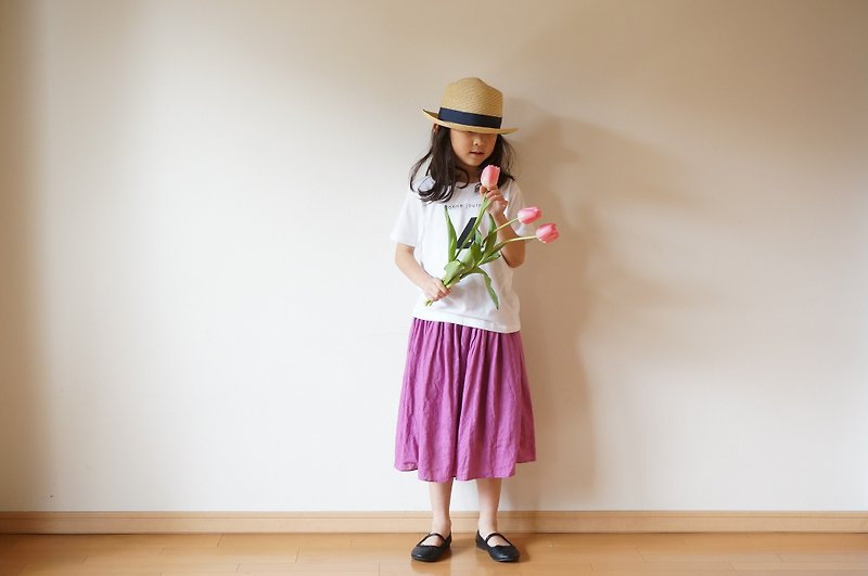 French linen gather skirt 1,2 size - その他 - コットン・麻 