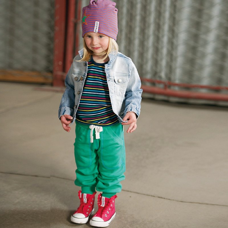 【Lovelybaby北歐童裝】瑞典有機棉長褲1歲至8歲 綠色 - 男/女童長褲/短褲 - 棉．麻 綠色