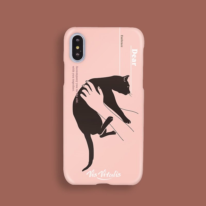 Take me away black cat phone case/rhino shield custom/iPhone - เคส/ซองมือถือ - พลาสติก สึชมพู