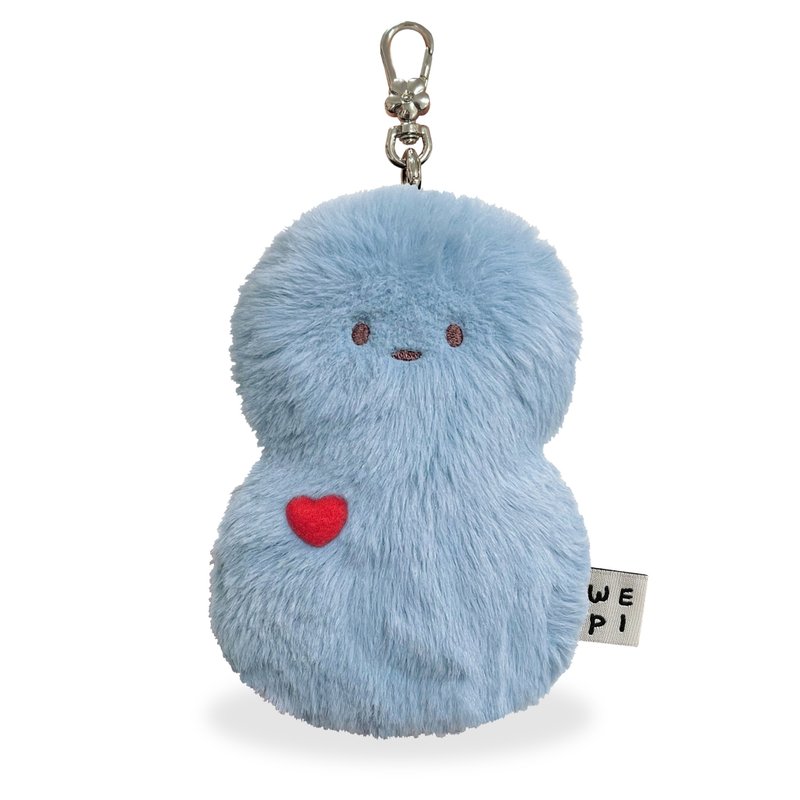 Heart of Snowman card holder(11X16cm) / handmade mini doll bag charm present - 鑰匙圈/鑰匙包 - 其他材質 藍色