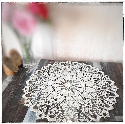 Konkovochka Doily table centerpiece, vintage style doily, lace handmade home décor