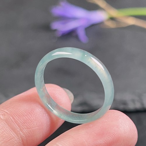 瓔珞珠寶盒 E.L.Jewelry Box 【求‧緣】冰藍水翡翠戒指戒圈 | 國際17圍 | 天然翡翠A貨 | 送禮