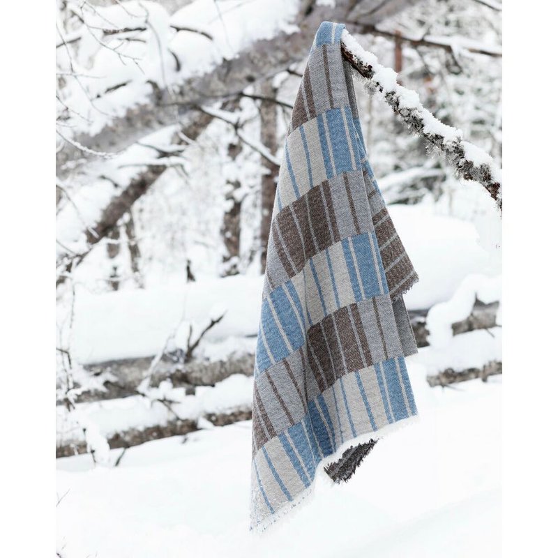 SOINTU Wool Blanket (Grey Blue) - Blankets & Throws - Wool Blue