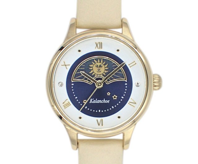 Waterproof Day and Night Watch Sun and Moon Phase Watch Women s