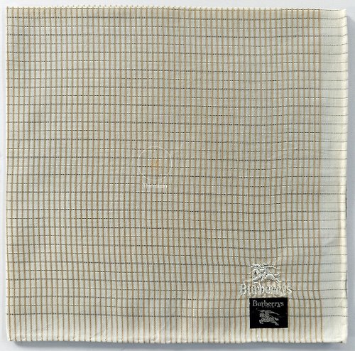 orangesodapanda Burberry Vintage Handkerchief Pocket Square Beige 19 x 19 inches