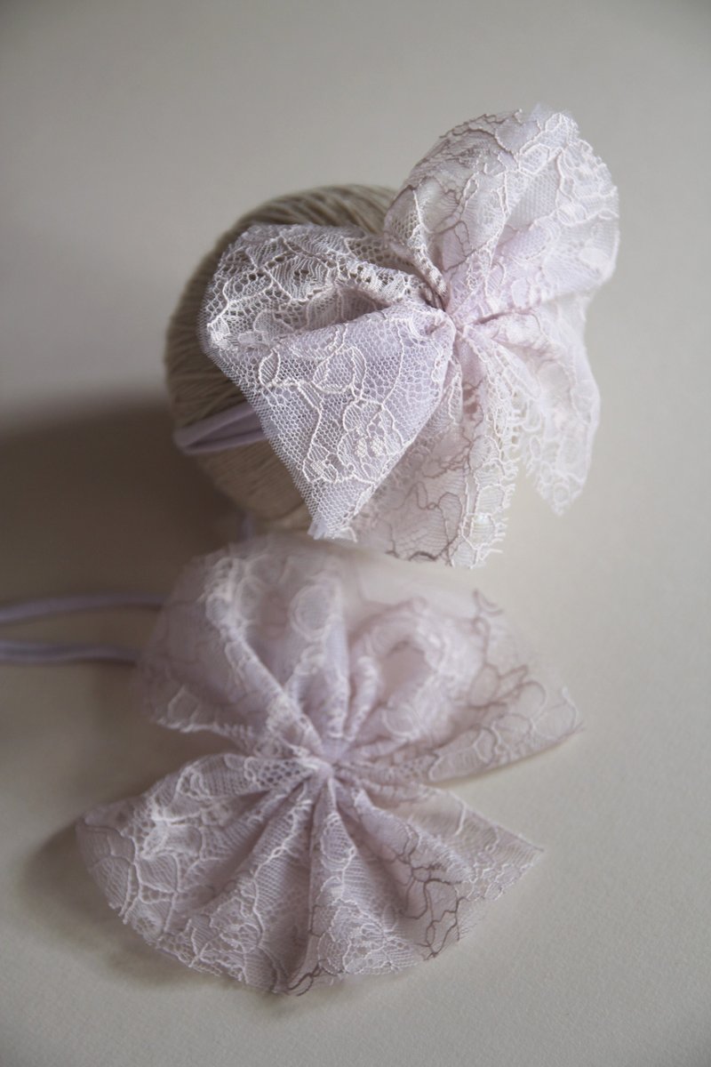 ベビーヘッドバンド、ベビーヘッドバンドセット、新生児ヘッドバンド、ベビーボウ、新生児小道具 - 帽子・ヘアバンド - コットン・麻 パープル