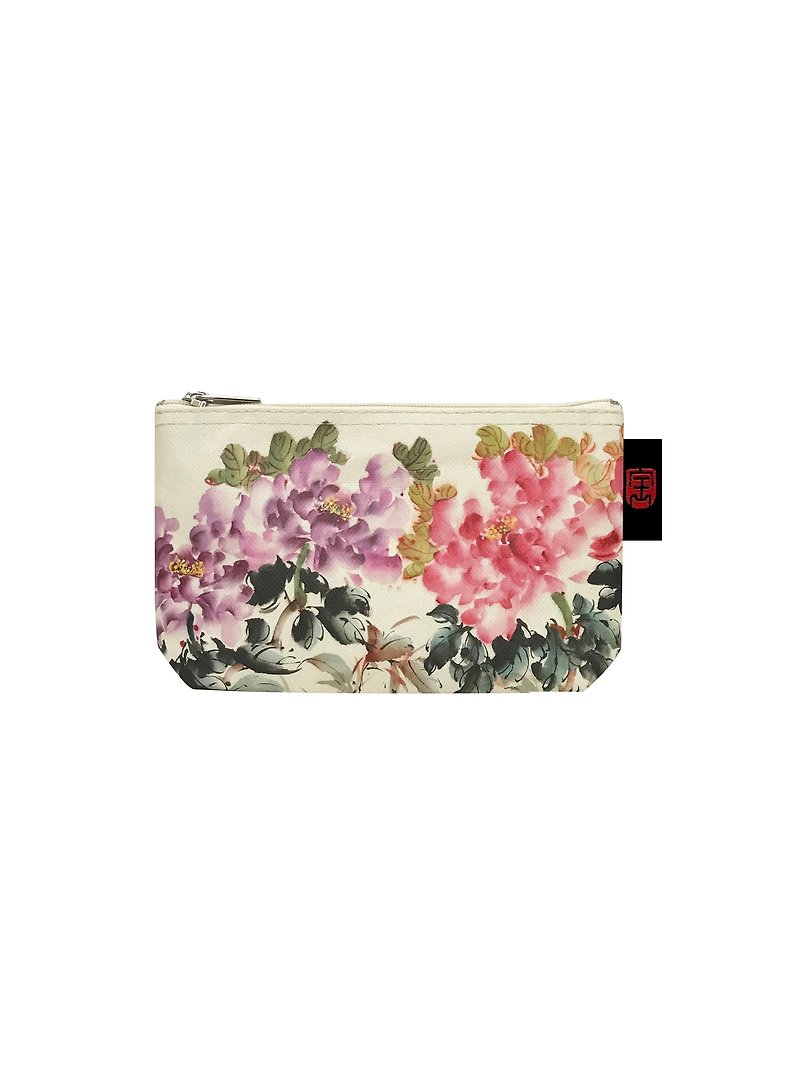 Sunny Bag-Taiwan National Treasure Art Museum Multifunctional Stationery Bag/Cosmetic Bag-Hua Kai Fugui - Toiletry Bags & Pouches - Other Materials 