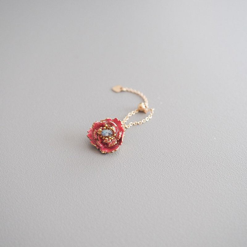 Handmade jewelry refers to the love ring flower ring (peony orchid a hydrangea pollen young grass flower) custom area - แหวนทั่วไป - วัตถุเคลือบ สีแดง
