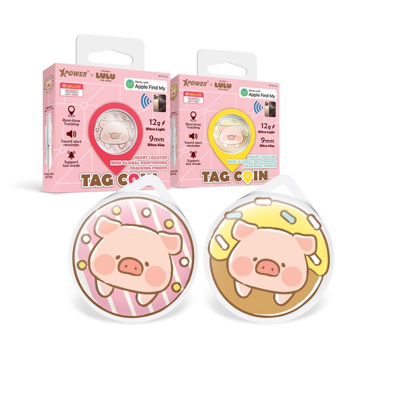 XPower x 罐頭豬LuLu TC1智能定位器TAG COIN - 其他 - 其他金屬 多色