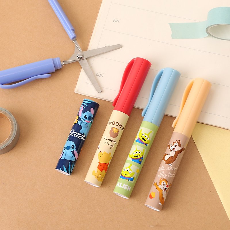 Disney pen-shaped scissors-Disney portable pen-shaped scissors Chichititi Three-Eyed Pooh - กรรไกร - วัสดุอื่นๆ 