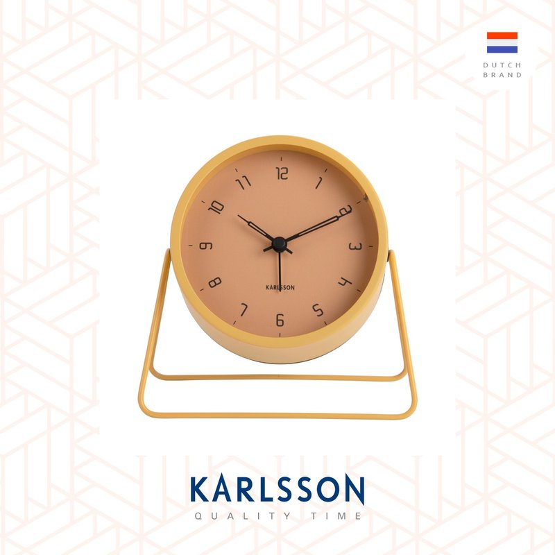荷蘭Karlsson, Alarm clock Stark matt honey yellow 設計師鬧鐘 - 時鐘/鬧鐘 - 其他金屬 黃色