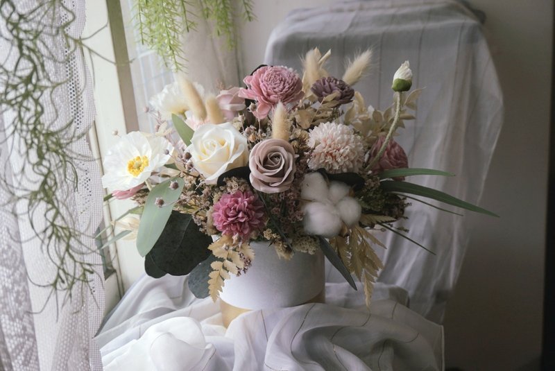 開幕花禮 母親節禮物 生日禮物 - 乾花/永生花 - 植物．花 粉紅色