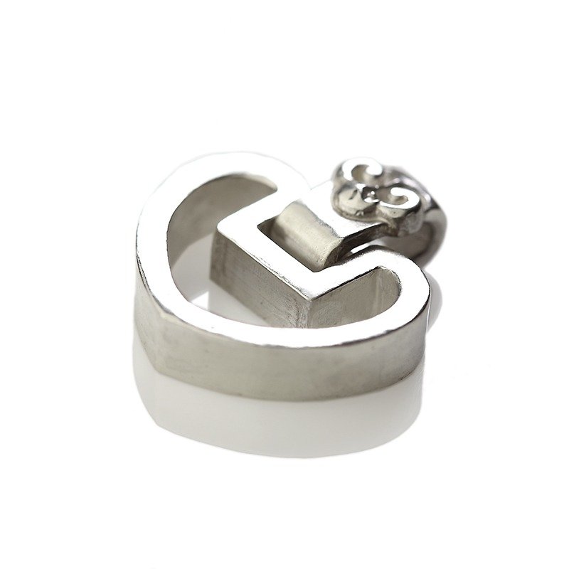Longevity Lock FH-LLL16 [Fu Shou Xun Xun] 925 sterling silver jewelry necklace Chinese style/handmade silver - สร้อยคอ - เงิน สีเทา
