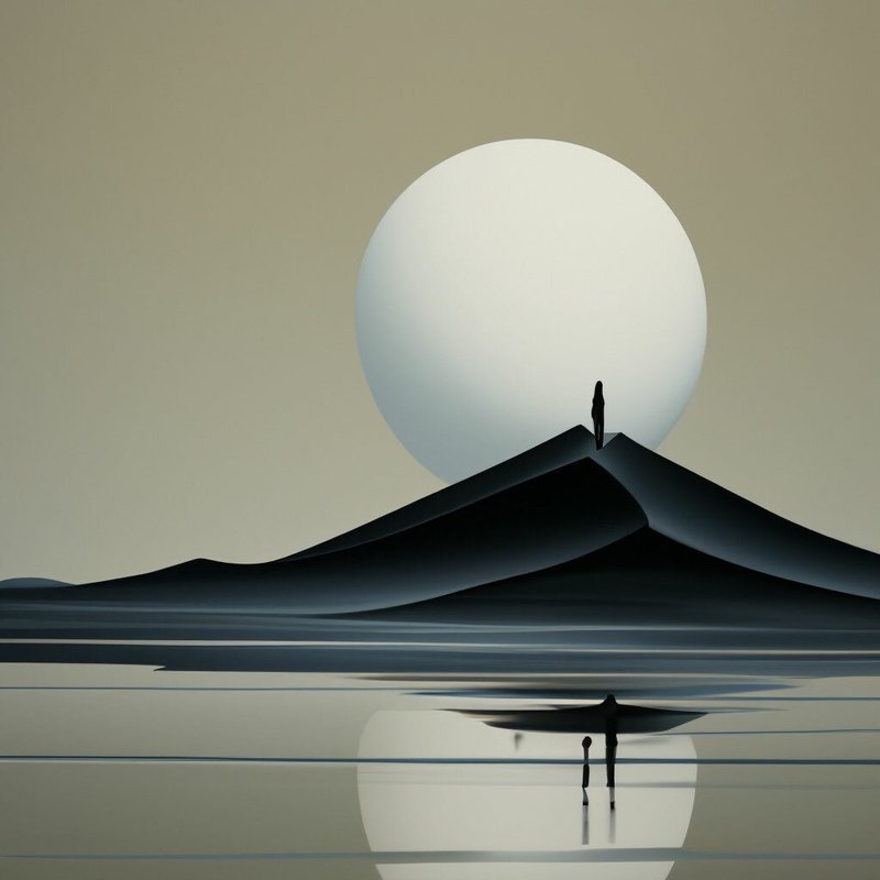 Minimalistic landscape of the sea painting indoor hanging painting Landscape Art - โปสเตอร์ - ผ้าฝ้าย/ผ้าลินิน หลากหลายสี