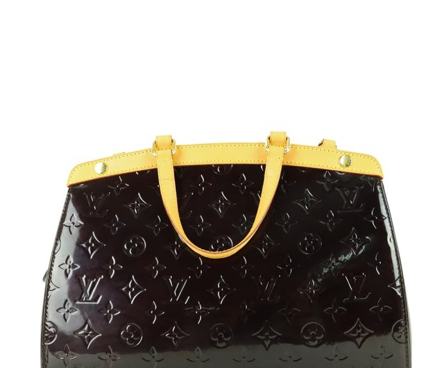 LOUIS VUITTON Amarante Monogram Vernis Brea MM Tote Bag - 01410