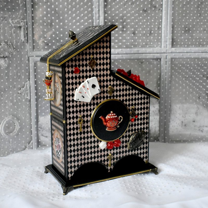 爱丽丝双人红茶屋用于存放一次性茶包 - 其他 - 木頭 黑色