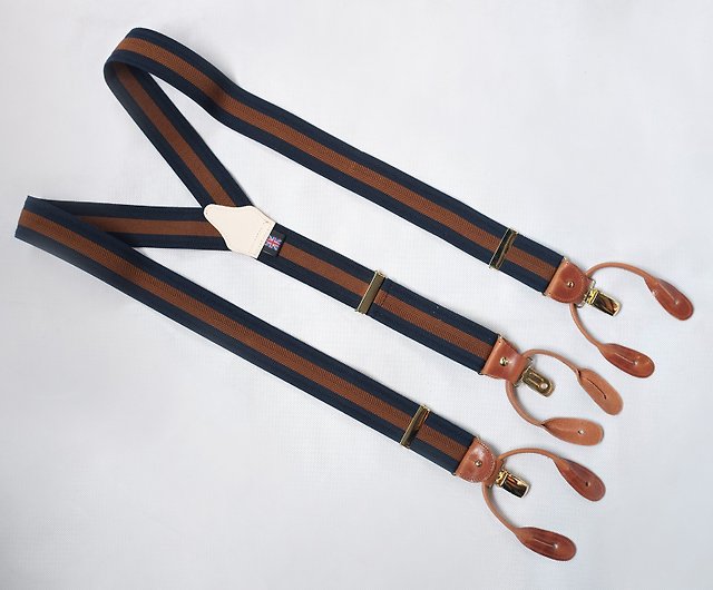 Made In England Albert Thurston Navy Braces Suspenders since 1820 - Shop  madeineden Belts - Pinkoi