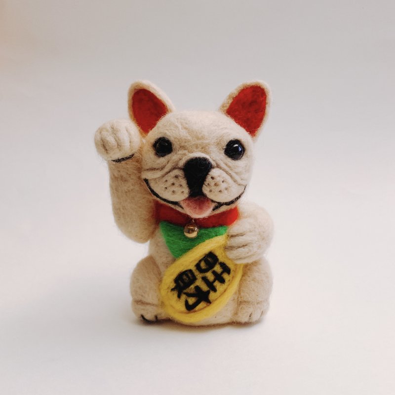 招財貓/狗 (羊毛氈 | 客製化) 高13cm - 擺飾/家飾品 - 羊毛 多色