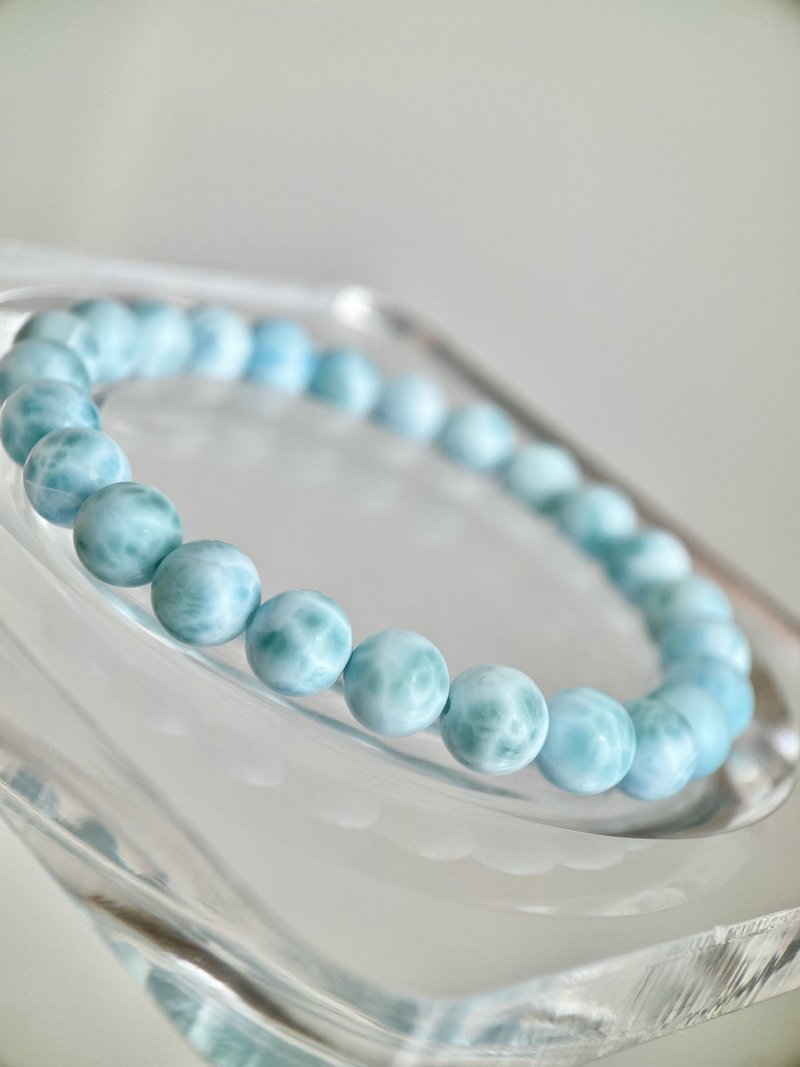 天然ラリマーブレスレット 7.6mm - ブレスレット - クリスタル 