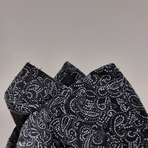 Tuesday Evening Pocket Square - ฺBlack Paisley