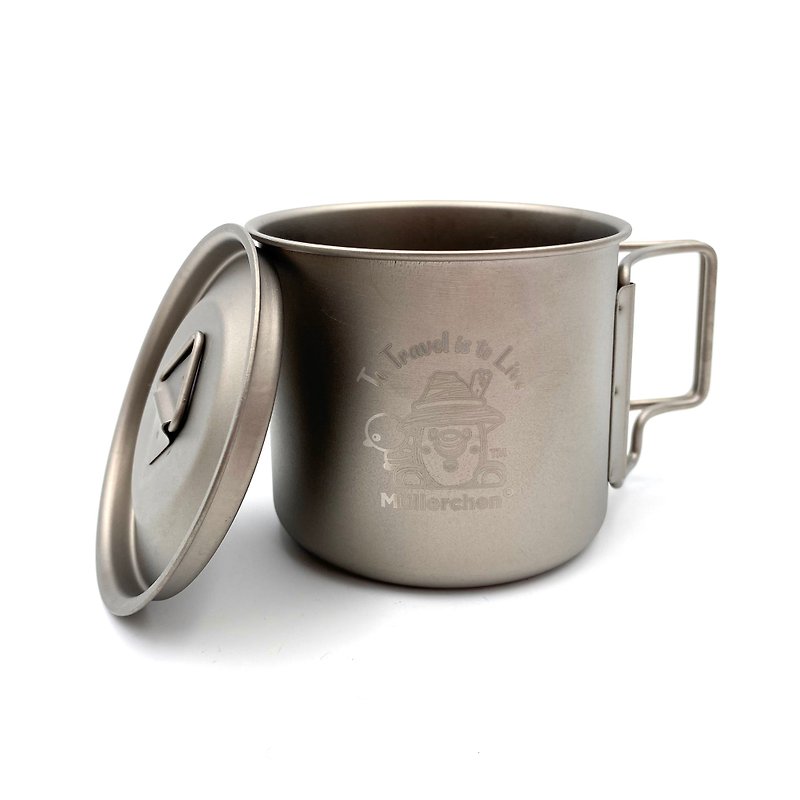 Müllerchen Titanium Travel Mug - To Travel Is To Live - Camping Gear & Picnic Sets - Other Metals 