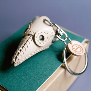 Leather Plague Doctor Key Ring (Original Leather Color)