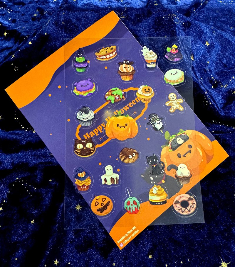 Halloween dessert collection sticker - Stickers - Plastic Green