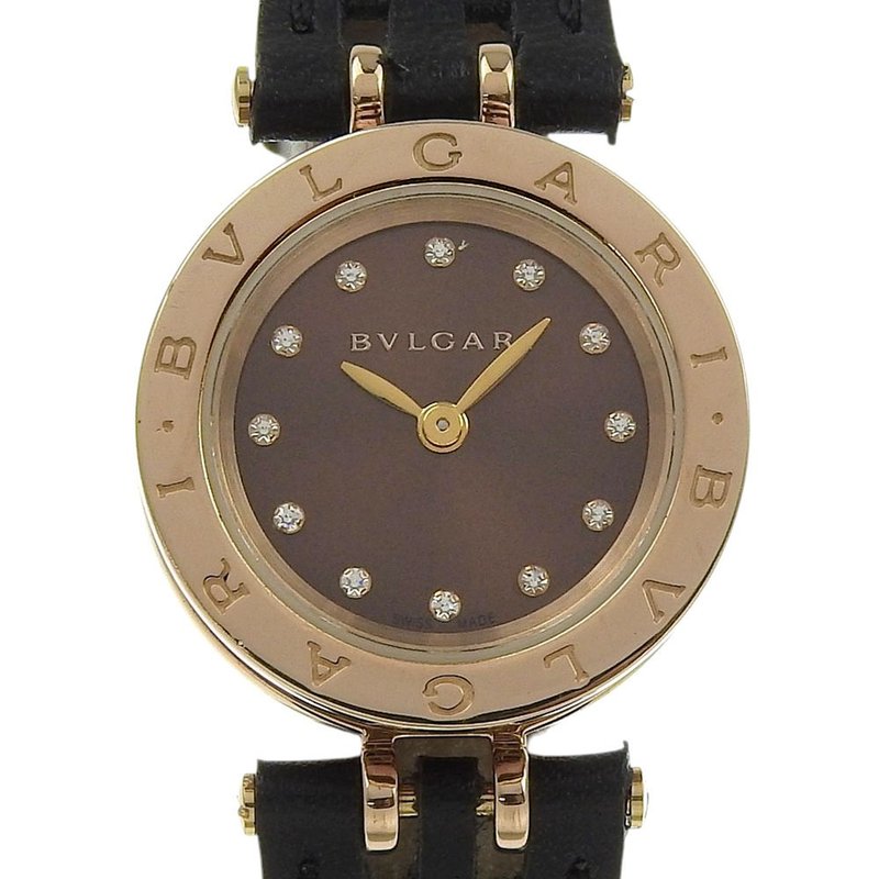 【日本直送】ブルガリ BVLGARI B-zero1 ビーゼロワン 腕時計 BZP23SG クオーツ K18PG×レザー ブラウン文字盤 レディース【中古】 - 女錶 - 貴金屬 咖啡色