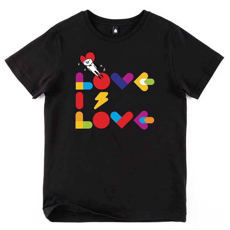 Illustration T/Love is love (color version) black version - อื่นๆ - ผ้าฝ้าย/ผ้าลินิน สีดำ