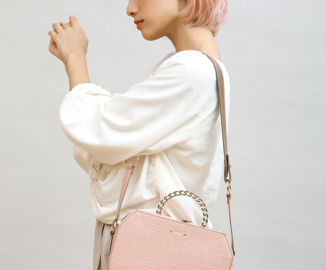 Vegan Leather Avis Mini Hobo Bag Underarm Bag Cream White - Shop RBRK  Designer handbag & Accessories Messenger Bags & Sling Bags - Pinkoi