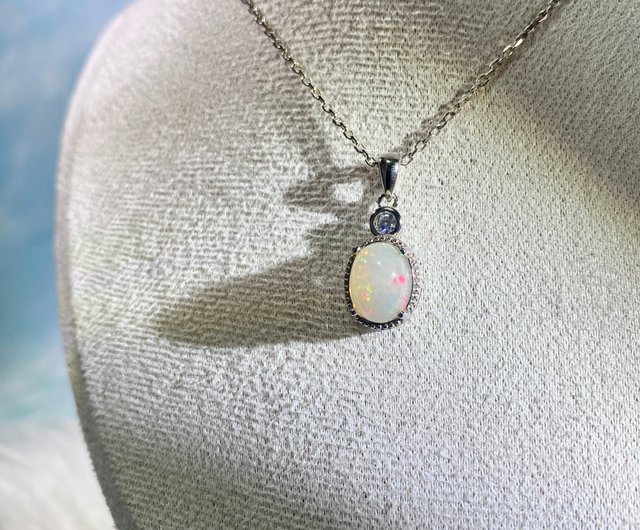 Rainbow store opal necklace