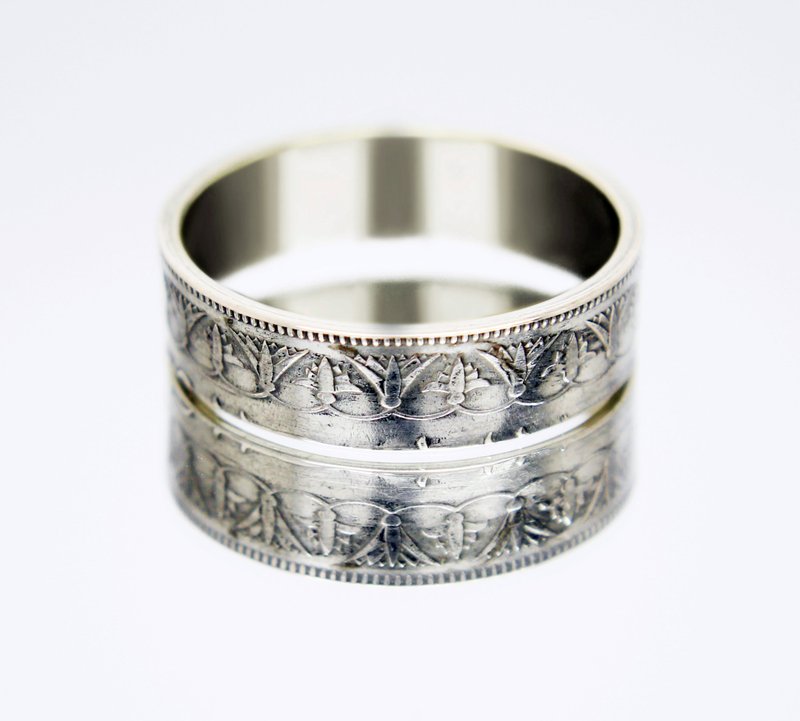 Egypt Coin Ring 2 piastres 1937 silver Egyptian ring Egypt ring Egyptian gift - General Rings - Other Metals 