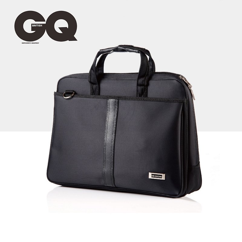 British GQ x U2 Bags -極致黑防潑水商務公事包 紳士包 - 公事包 - 防水材質 黑色