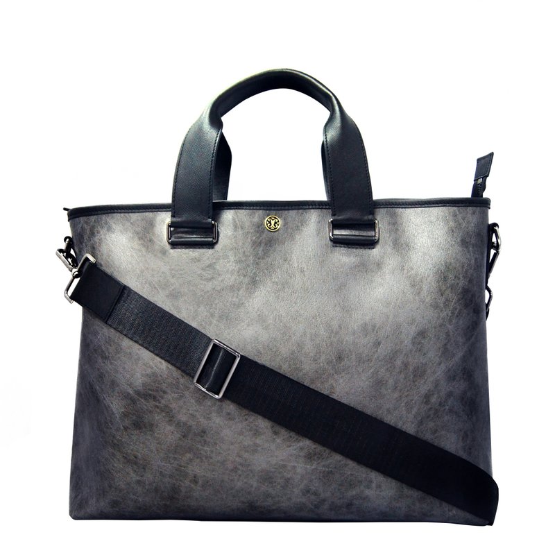 SWEETBURDEN Silk Cowhide-Commitment Handbag , real cowhide,handmade - Messenger Bags & Sling Bags - Genuine Leather Gray