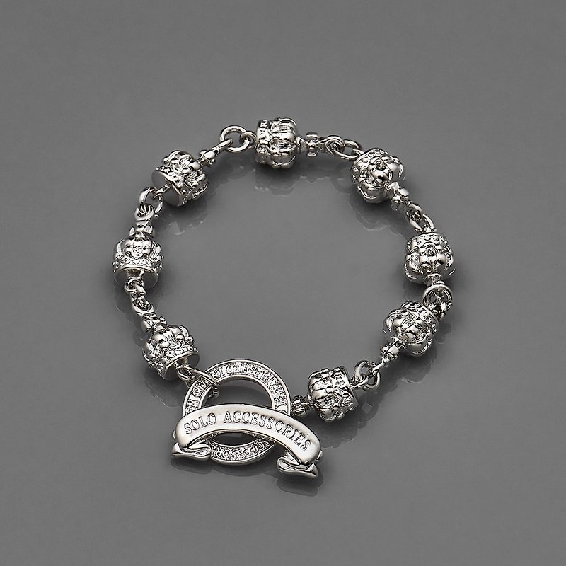 Crown Reel Bracelet - สร้อยข้อมือ - โลหะ สีเงิน