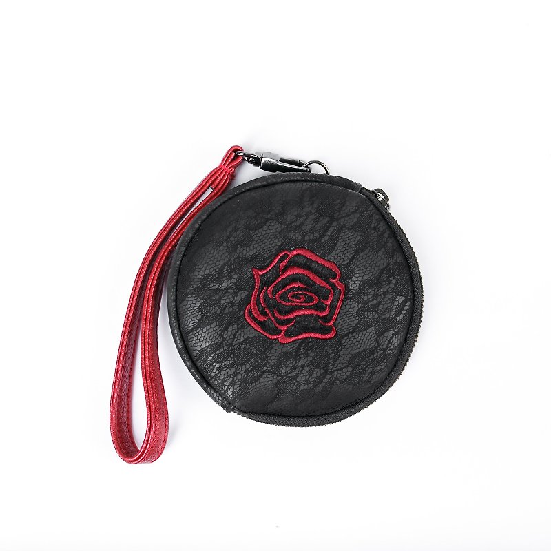 Rose'noir Coin (Red) - 散紙包 - 真皮 紅色
