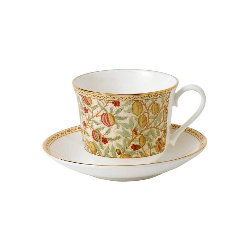 英國 RK | 經典Classic Collection 450ml金邊骨瓷早餐杯盤組石榴 - 其他杯子 - 瓷 多色