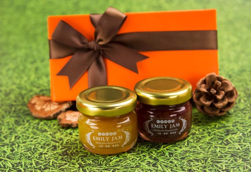Emily Handmade Jam - Hermes Style Extreme Beauty - 2 Pack Jam Gift Box (Including Packaging - Jams & Spreads - Fresh Ingredients 