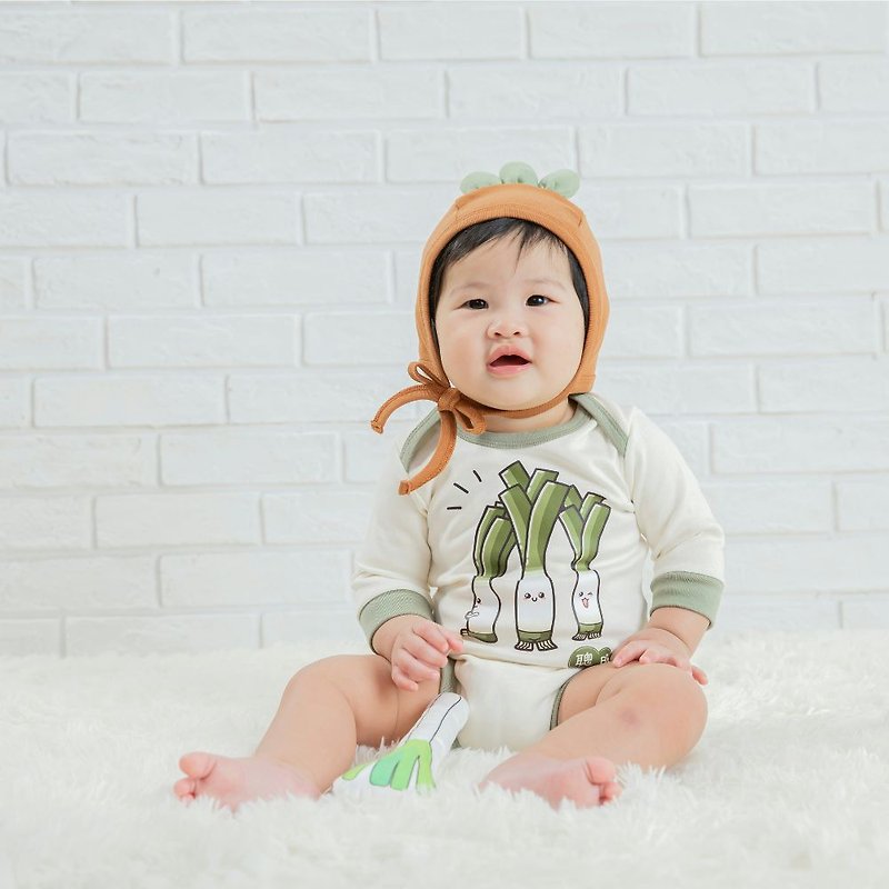 【YOURs】Small smart onesies+ hat baby baby full month and New Year clothes - Onesies - Cotton & Hemp Multicolor