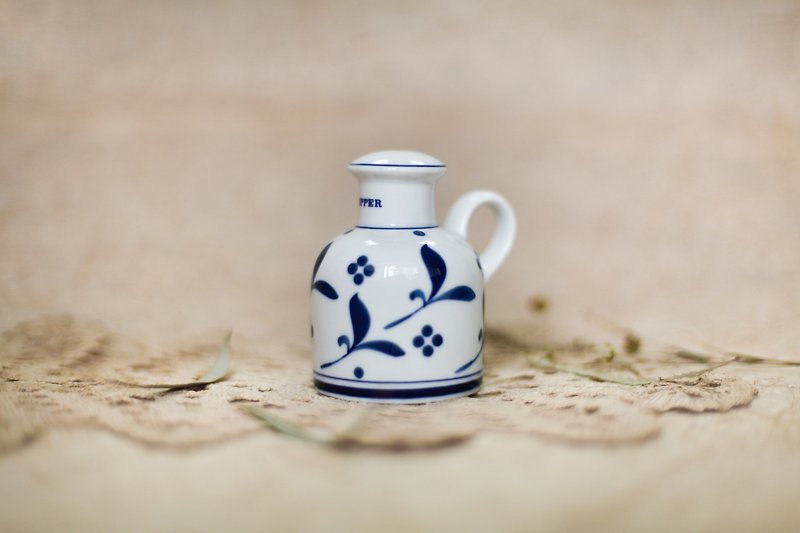 【好日戀物】德國vintage 手繪調味罐 - 調味瓶/調味架 - 陶 藍色