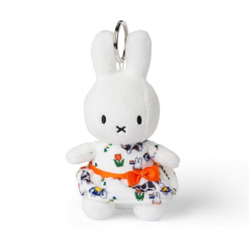 Miffy 荷蘭花裙米飛兒鎖鑰扣 - 鑰匙圈/鑰匙包 - 其他材質 