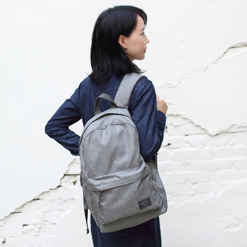 Athena 2 in 1 backpack(14 inch Laptop OK)-grey_105188 - กระเป๋าเป้สะพายหลัง - วัสดุกันนำ้ สีเงิน