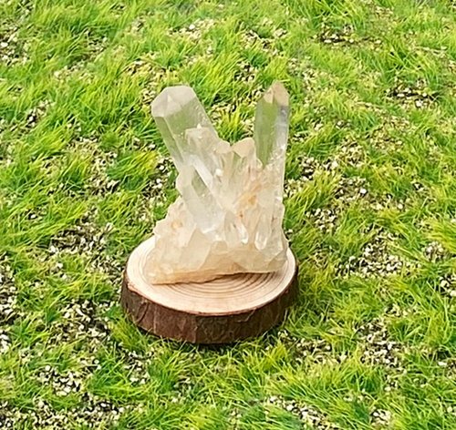 fitter 天然原礦能量小白水晶簇 白水晶 消磁淨化 療癒 開運 擺件