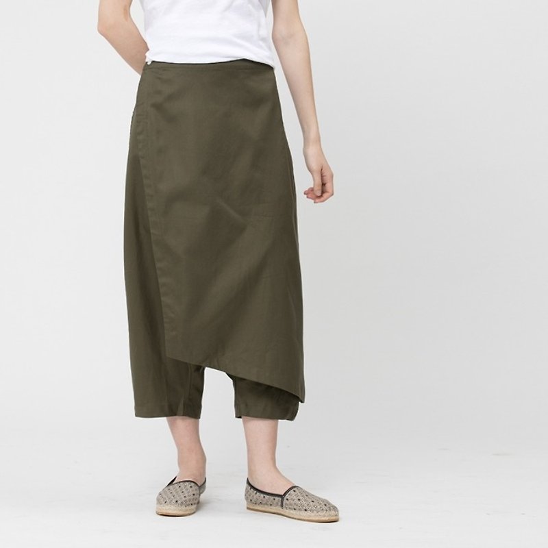 Hayden Low-grade pants / Green - กางเกงขายาว - ผ้าฝ้าย/ผ้าลินิน สีเขียว