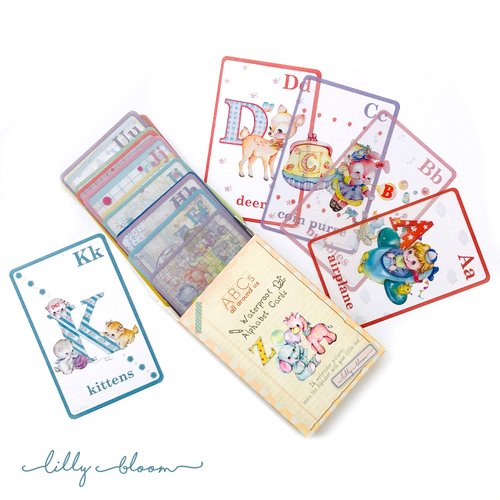 Lilly Bloom ABC's all aorund us 防水學習字母卡