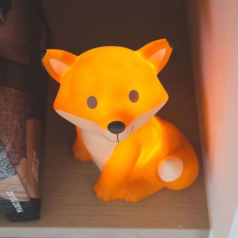 Belgian Atelier Pierre Design CESAR FOX Little Fox USB Rechargeable Night Light - โคมไฟ - วัสดุอื่นๆ สีส้ม