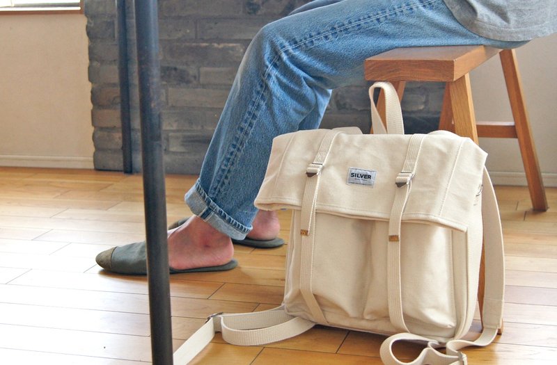 WEDGE - Backpacks - Cotton & Hemp White