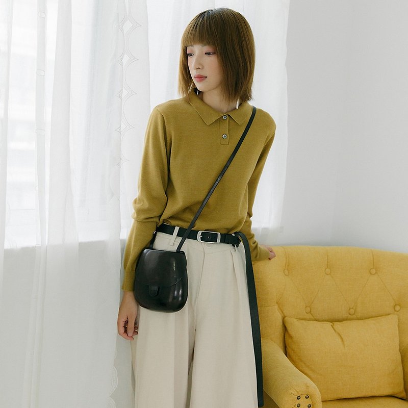 Vintage wool-blend knit sweater | knitwear | autumn | wool blend | independent brand | Sora-183 - Women's Sweaters - Wool 