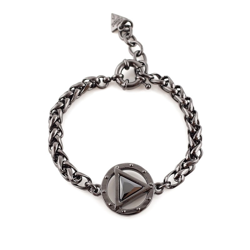 Play key Zircon bracelet - Bracelets - Other Metals Black