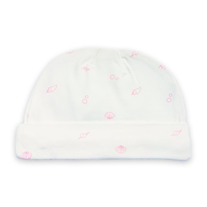 【Deux Filles有機棉】粉色貝殼嬰兒帽 - 嬰兒帽子/髮帶 - 棉．麻 粉紅色